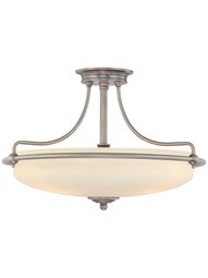 Griffin 4-Light Semi-Flush Mount Ceiling Light in Antique Nickel.